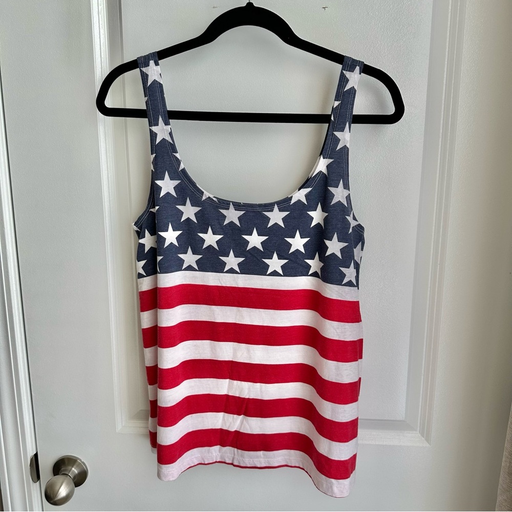 Red White & Blue USA tank top